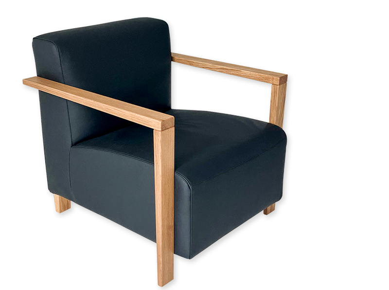 Der minimalistische und edle Sessel Noel gefertigt bei uns im Odenwald