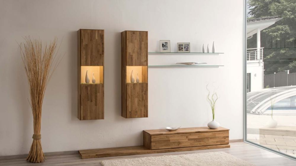 Holzwohnwand