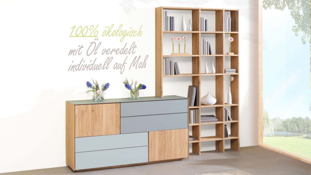 Regal kombiniert mit einem Sideboard