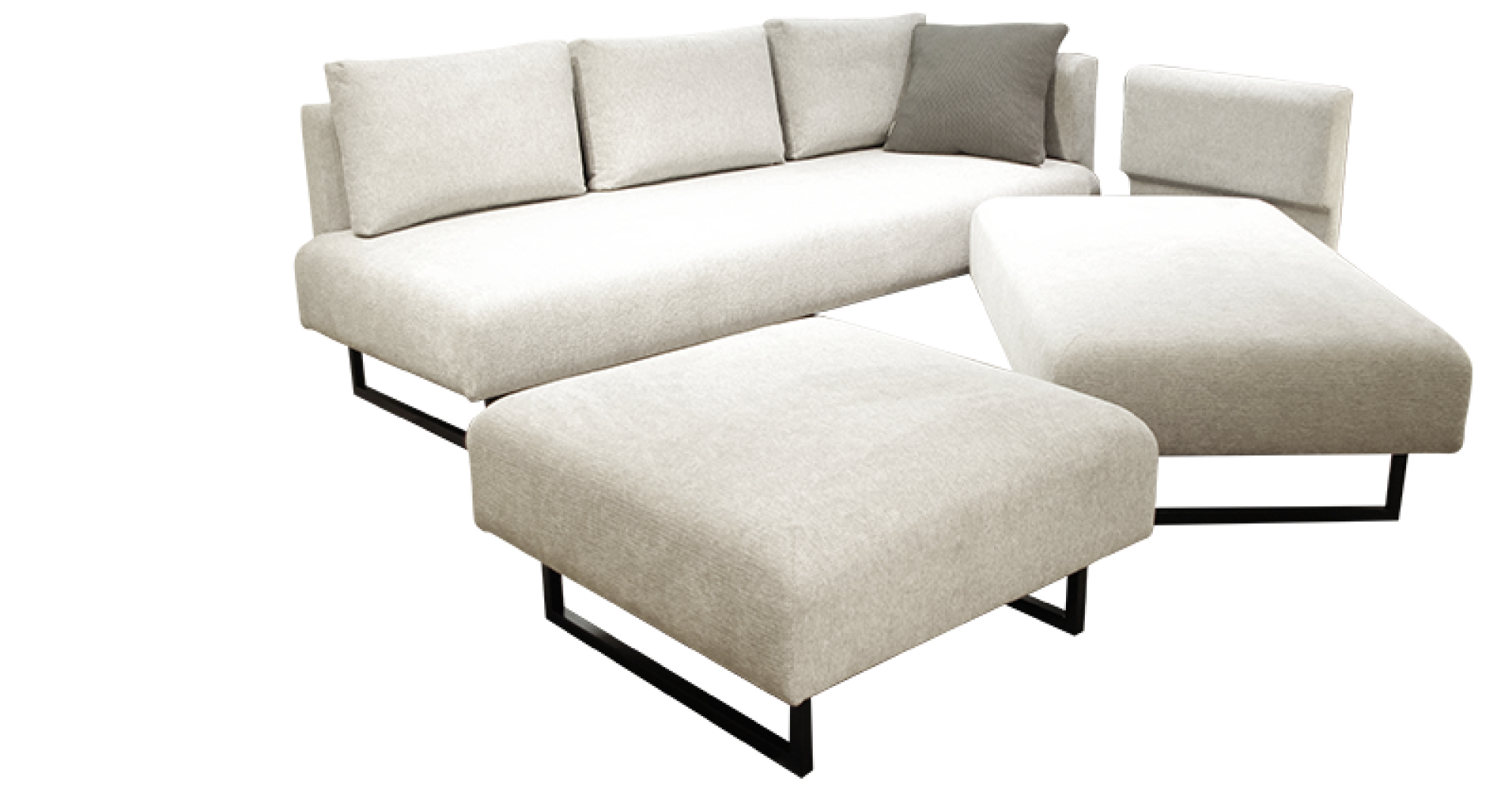 Das omm-scott Ecksofa verwandelt sich 